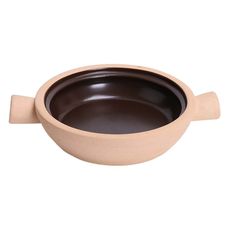 Гуандун Старомодный блокирующий горшок Традиционный глиняный неглазурованный горшок Запеканка для рисовой почвы Маленький песочный горшок с одной ручкой для коммерческого использования