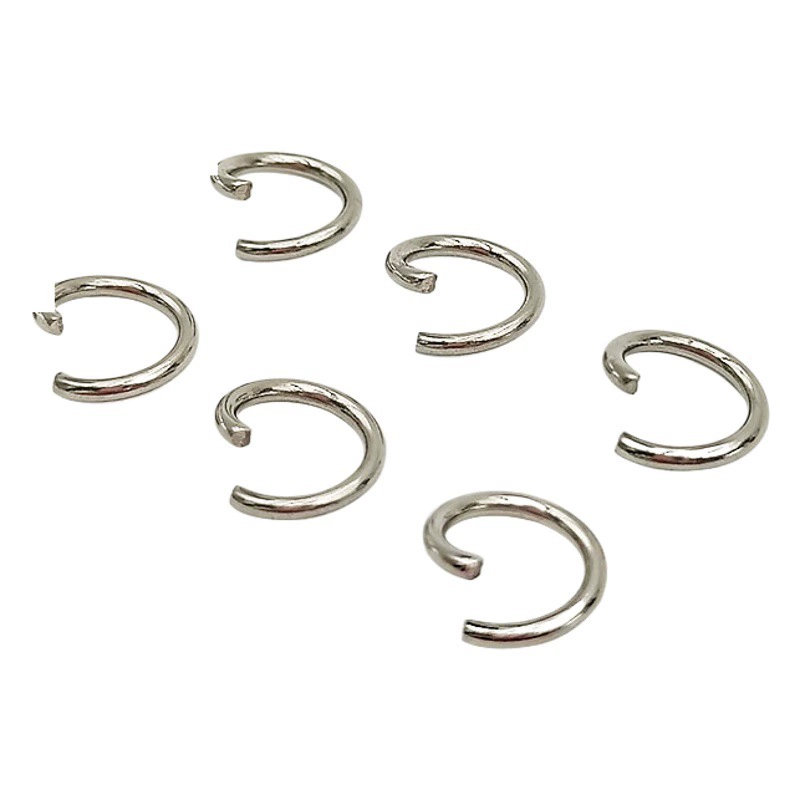 Многоразмерное Открытое кольцо из нержавеющей стали 304 DIY ювелирные аксессуары ручной работы аксессуары одиночное кольцо ожерелье ключ Соединенное кольцо C-образное кольцо
