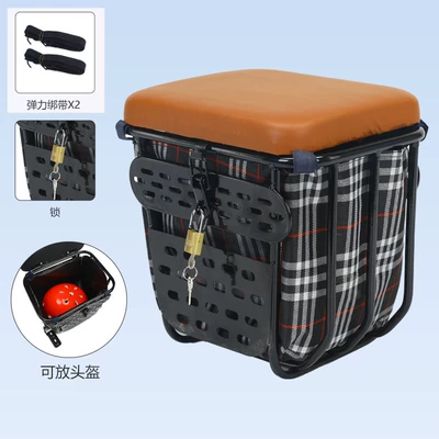 Suitable for Electric Vehicles, Child Child seat shed - brown-large-frame-single-seat-black-square-lock-strap-default-item