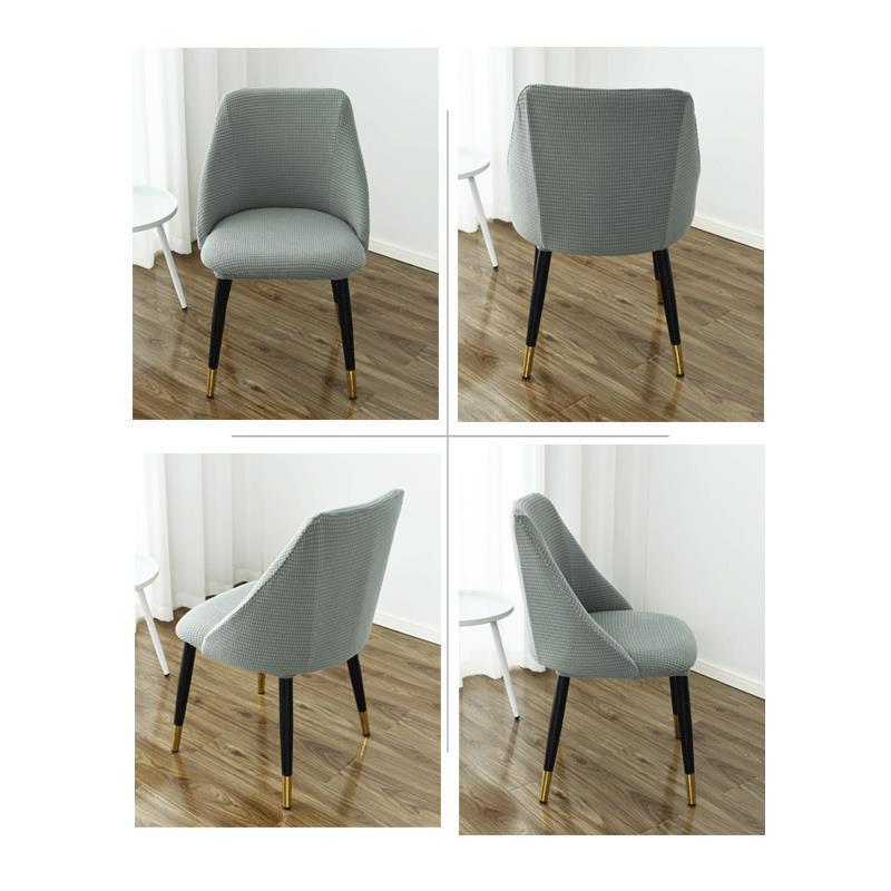 Cubierta de silla de comedor semicircular de grano de maíz simple moderno, respaldo de mesa de comedor para el hogar, funda de silla universal para cuatro estaciones, hogar