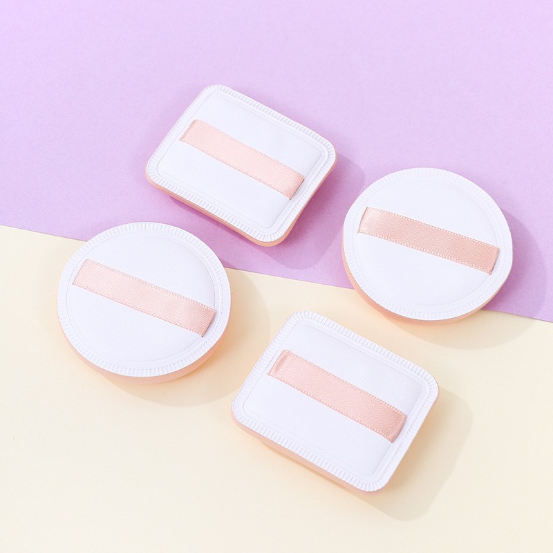Polvo de marshmallow super grueso redondo cuadrado triángulo esponja polvo de aire almohadilla de aire no se pega polvo herramientas de maquillaje al por mayor