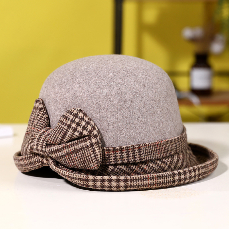 Sombrero de las mujeres otoño e invierno nuevo sombrero de lana de las mujeres moda plegable suave conformación cúpula caliente cuenca sombrero al por mayor