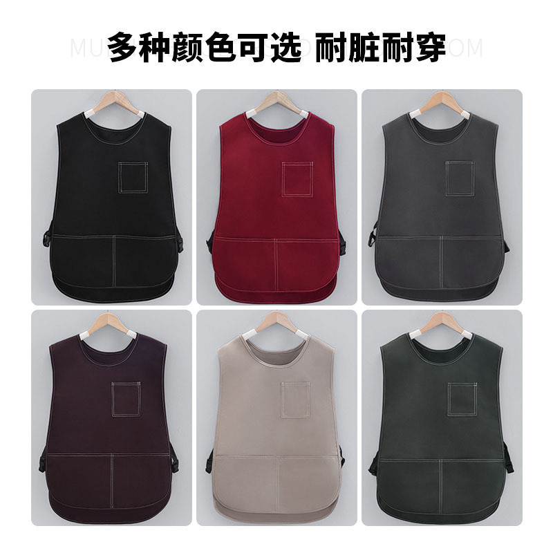 Multi-Pocket Work Vest, Water-Repellent Apron, Wear-Resistant, Oil-Proof, Hairdresser and Manicurist Work Clothes with Logo Printing