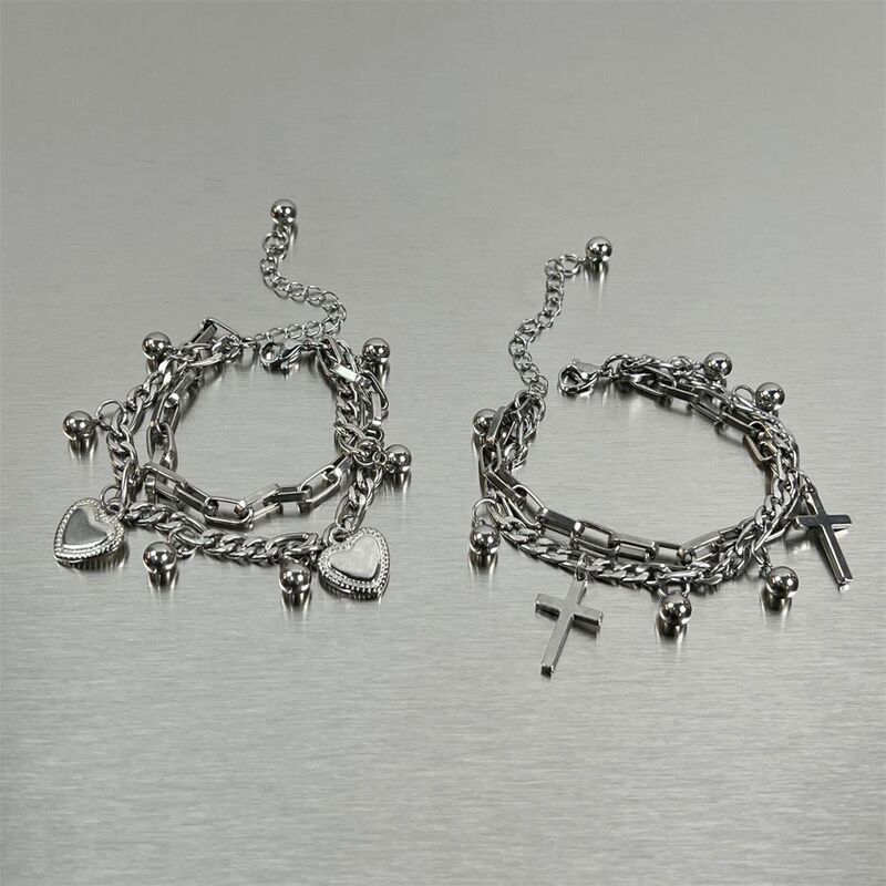 Cool and A! Alloy Bracelet Female Ins Niche Hip-Hop Cold Style Retro Bracelet Trendy Cool Gift Accessories Cool and A! Alloy Bracelet Female Ins Niche Hip-Hop Cold Style Retro Bracelet Trendy Cool Gift Accessories