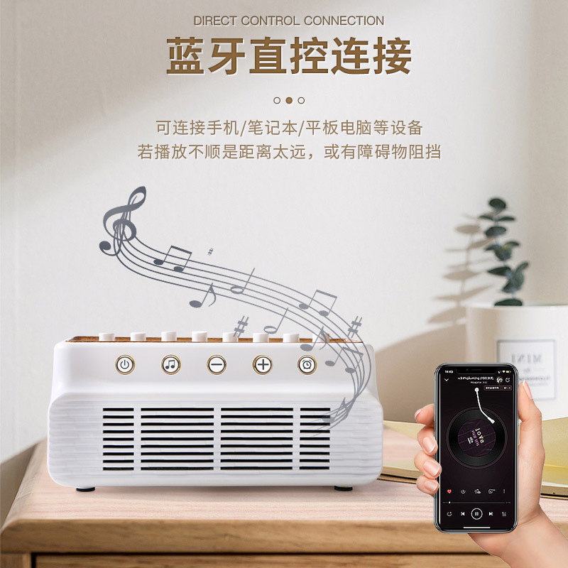 2025年新型クロスボーダーシナリオ対応Bluetoothスピーカー小型デスクトップ家庭用高品質ミニワイヤレスホワイトノイズスピーカー|undefined
