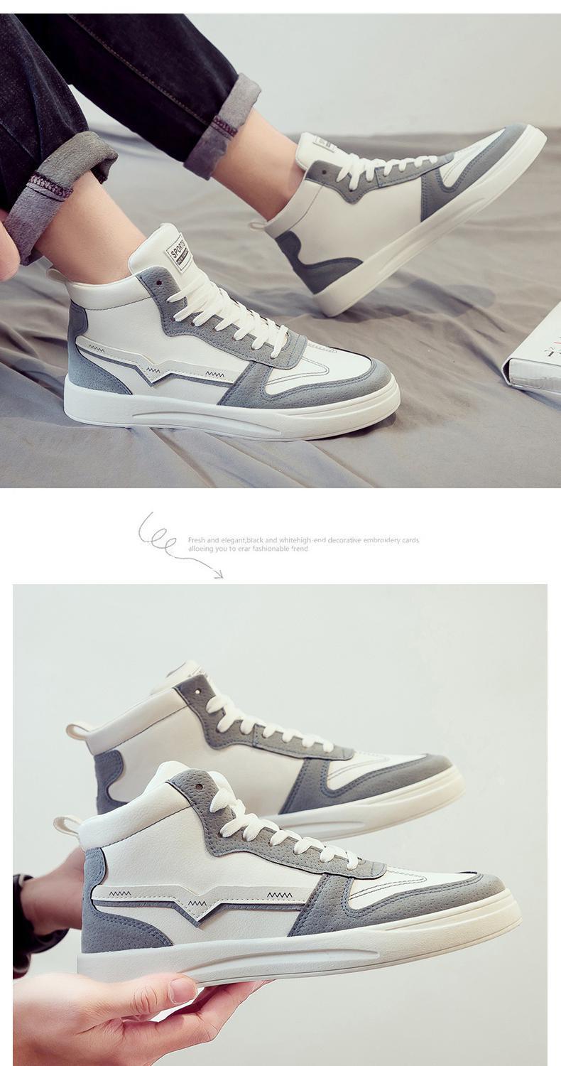 Chaussures de sport décontractées et polyvalentes en toile blanche pour hommes, nouvelle édition coréenne du printemps 2024_voghion.com