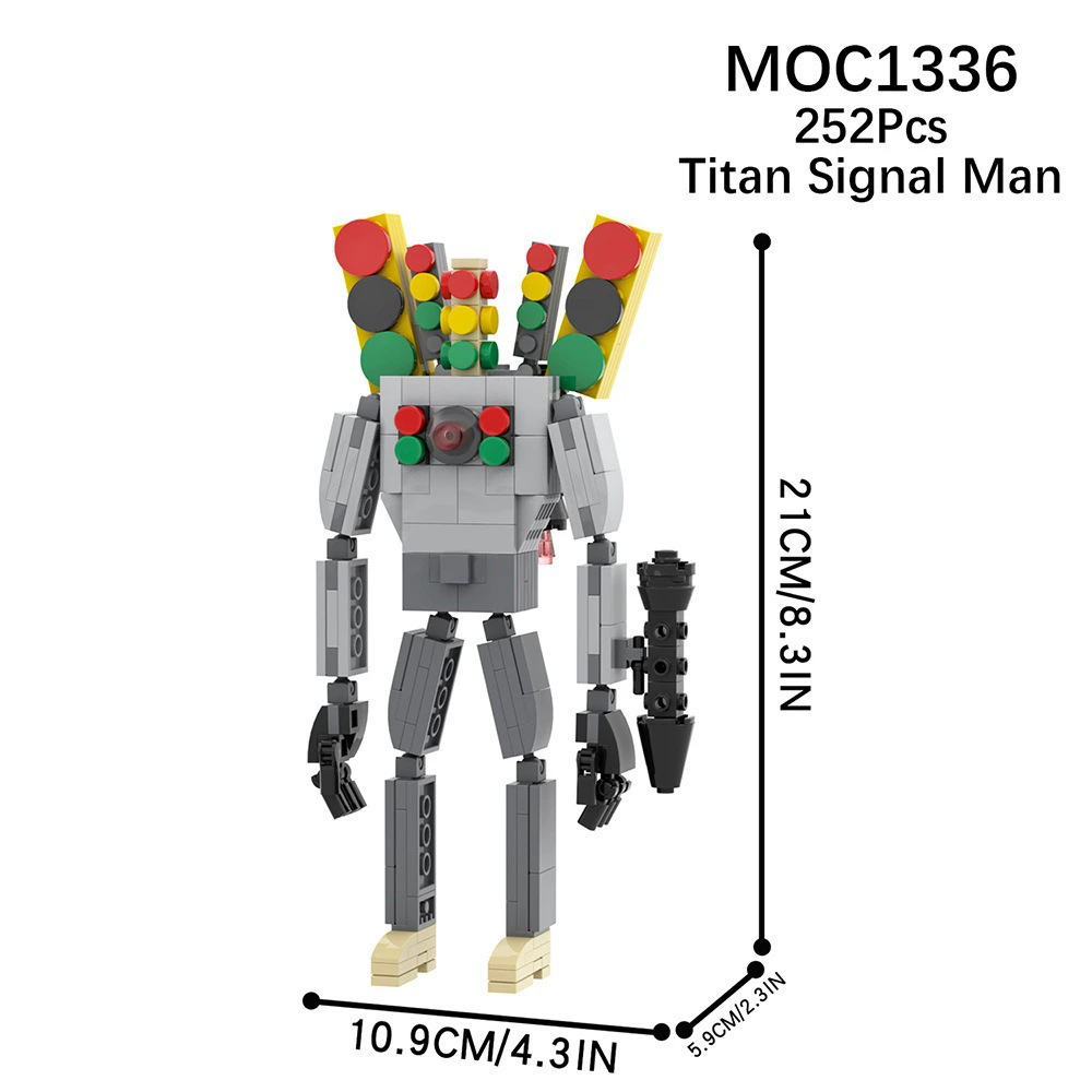MOC игра SKIBIDI Туалет Туалет мониторинг человек НЛО совместимо с LEGO собранные блоки игрушки