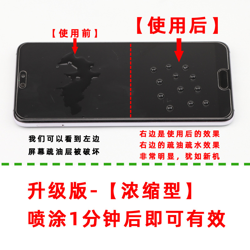 适用免烤指纹油UV钢化膜易撕工具AF镀膜液手机疏油层修复液钢化膜|undefined