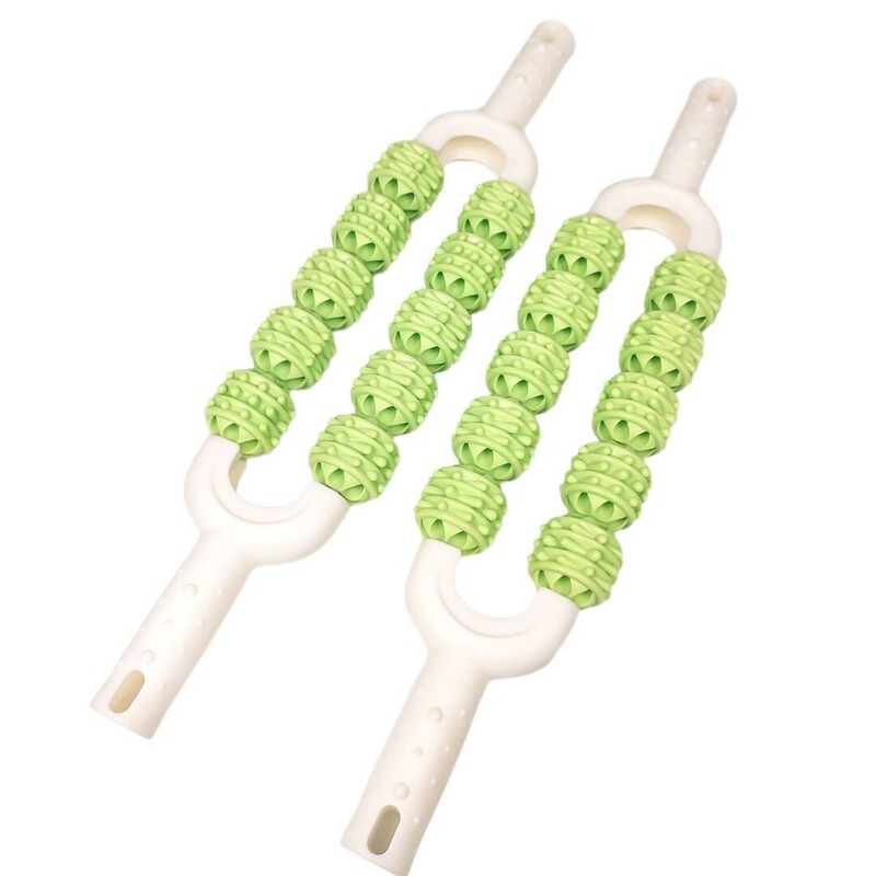 Double-Row Massage Stick Yoga Massage Roller Tactile Training Relax Muscle Meridian Dredge Roller Stick Before Sleep