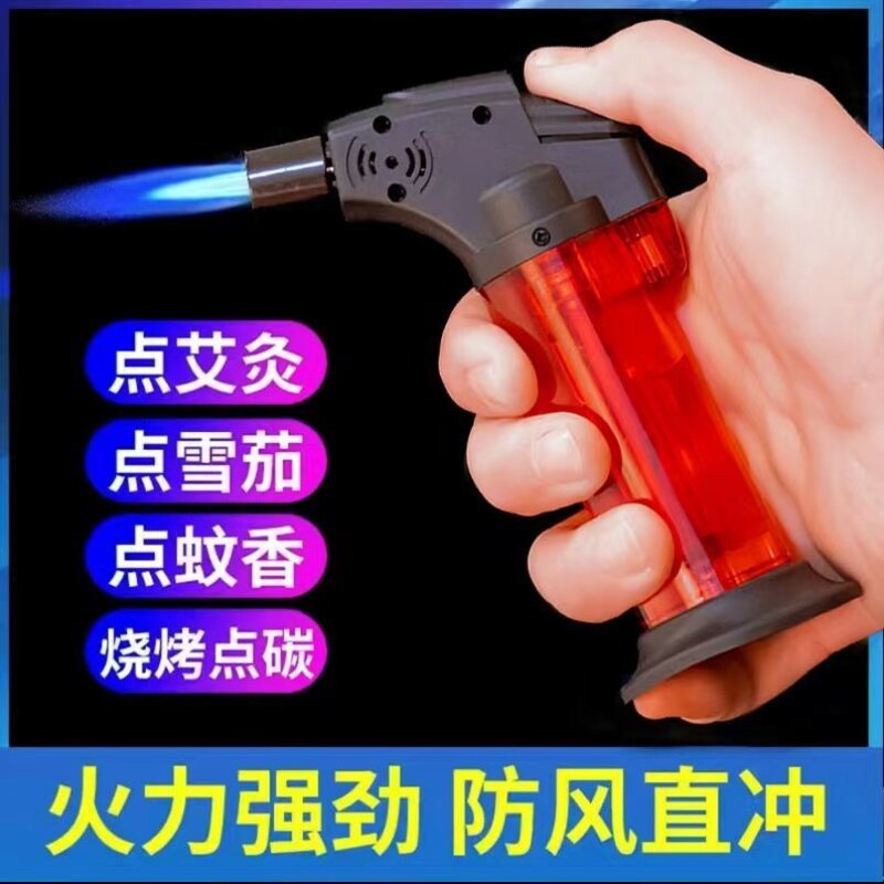 Large firepower welding torch cigar mosquito-repellent incense moxibustion lighter windproof straight into moxa column windproof moxa stick high temperature flame spraying gun