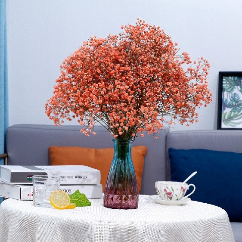 오렌지 안개꽃-꽃병 없음