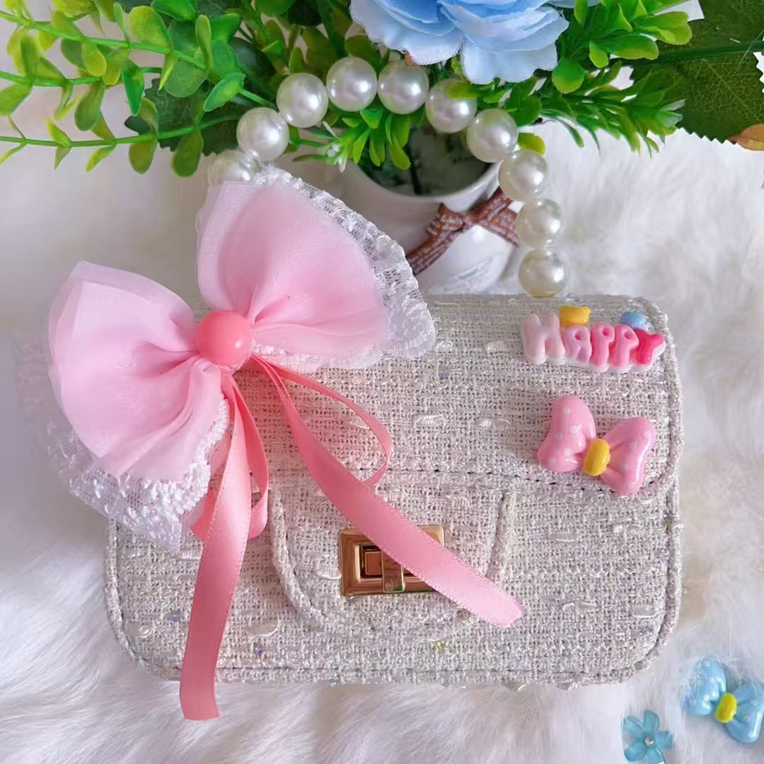 Melody bow bolso de princesa bolso de perla bolso de Año Nuevo bolso de cambio accesorios cadena de hombro