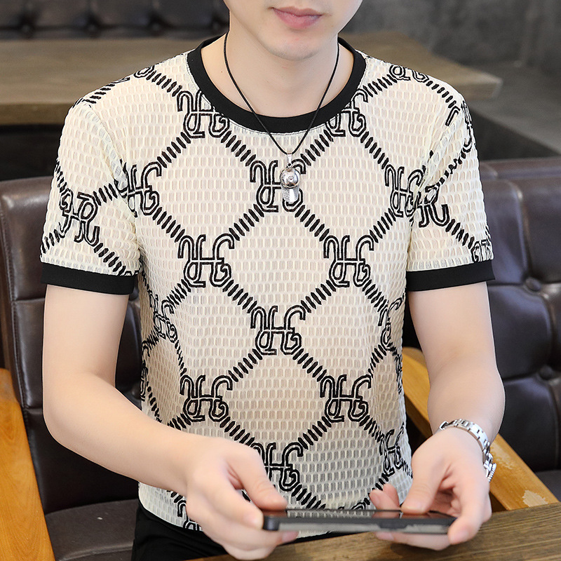 Taobaoke-7007-P25-2024 verano de alta calidad estudiantes adolescentes cuello redondo camiseta de manga corta hombres de moda-verano 17