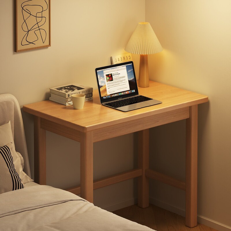 Solid Wood Desk Student Home Writing Study Table Bedroom Computer Desk Office Desk Rectangular Small Table Bedside Table
