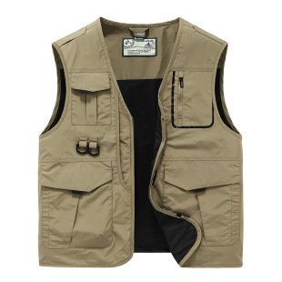 Cross-Border Wholesale New Style Outdoor Mountaineering Photography Vest for Young and Middle-Aged People in Spring and Autumn Loose Sleeveless Quick-Drying Breathable Mesh