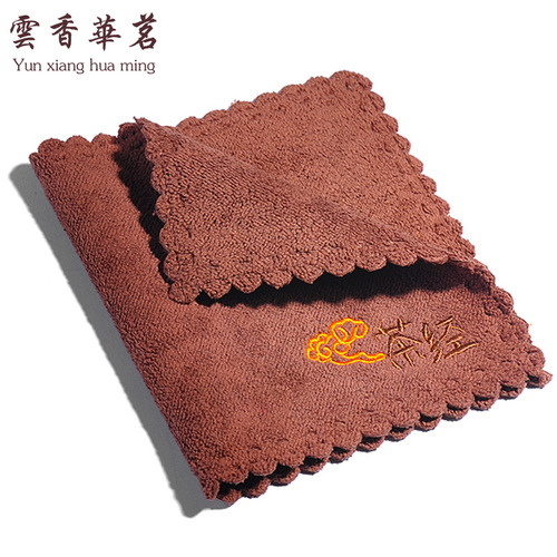 Tea cloth, thickened absorbent tea towel, pot towel, rectangular pure cotton and linen, tea set accessories, high quality cleaning cloth