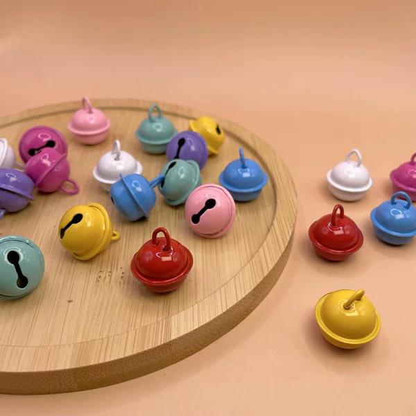 18mm metal paint roll plating dog bell candy color Macaron baby handmade diy material accessories wholesale