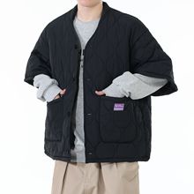 秋冬新款韩版潮流休闲半袖棉服外套男女同款百搭宽松保暖棉衣马甲