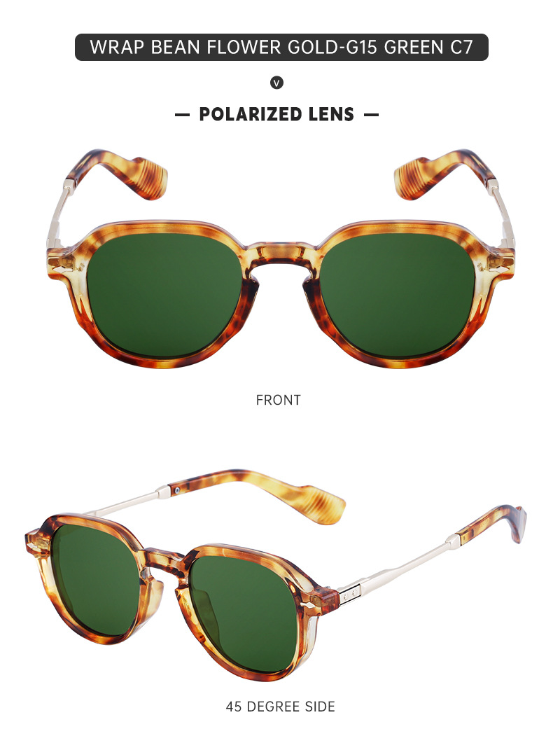 Neue europäische Mode polarisierte Sonnenbrillen vollständiger Rahmen Herren Outdoor-Sonnenbrillen Herren kleiner Rahmen Brille Sonnenbrillen