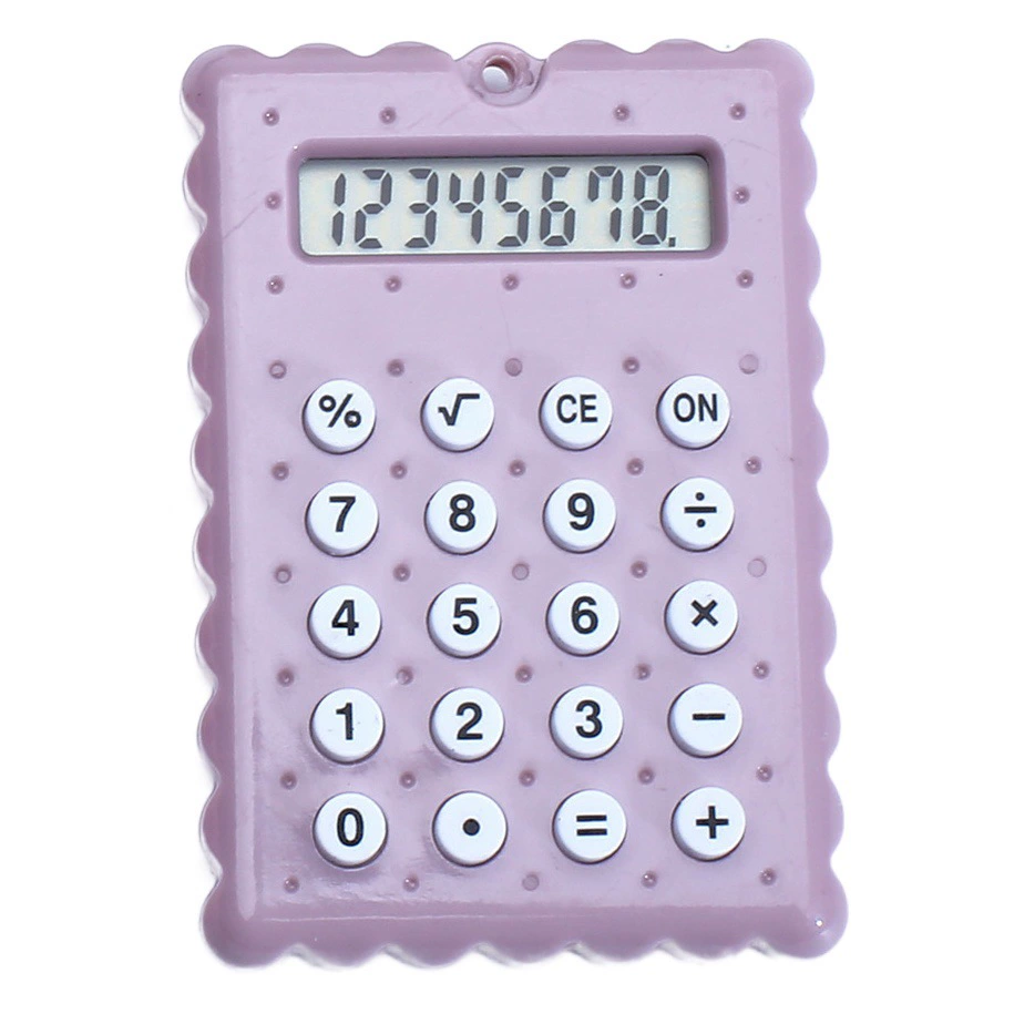 Студент Симпатичная Форма Печенья Портативный Маленький Мини-Калькулятор Брелок Кулон Калькулятор Кулон