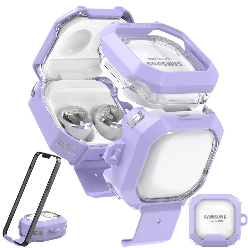 适用三星Galaxy buds蓝牙耳机套Buds 2proliveFE透明碳纤维保护套|undefined