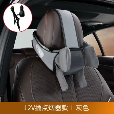 Car Cervical Spine Massager: Headrest - 12v-cigarette-lighter-modelgrey