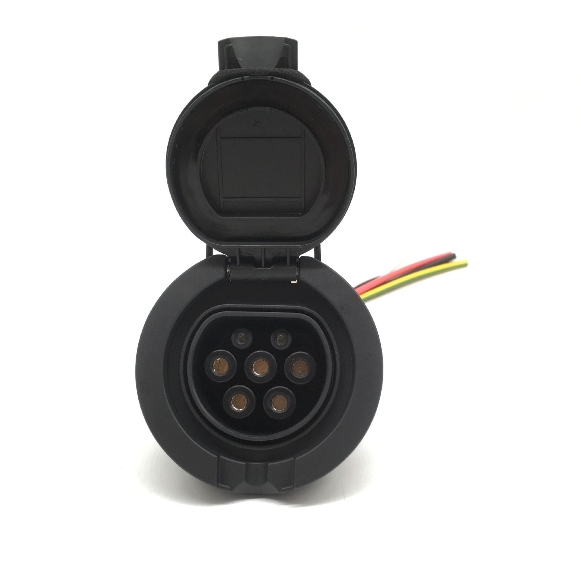 Розетка европейского стандарта типа2, гнездовая розетка 32А, трехфазная розетка для пистолета IEC62196, зарядная палевая розетка европейского стандарта