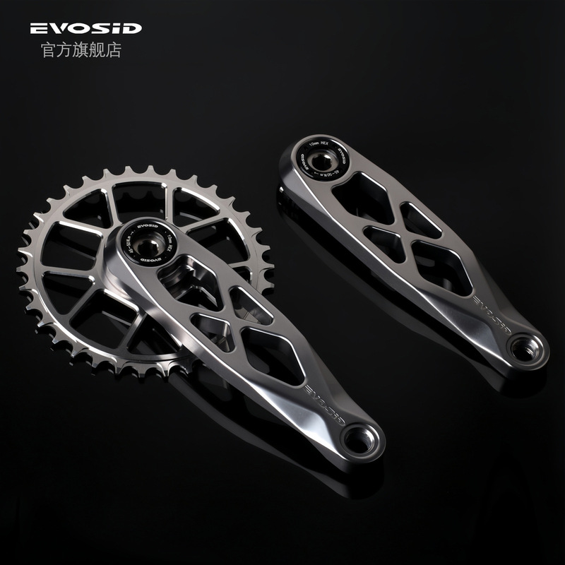 Evosid Mountain Bike Dub Crankset 170mm Hollow Integrated Crank Hollow Cnc High-Strength Crankset 5Dev Evosid Mountain Bike Dub Crankset 170mm Hollow Integrated Crank Hollow Cnc High-Strength Crankset 5Dev