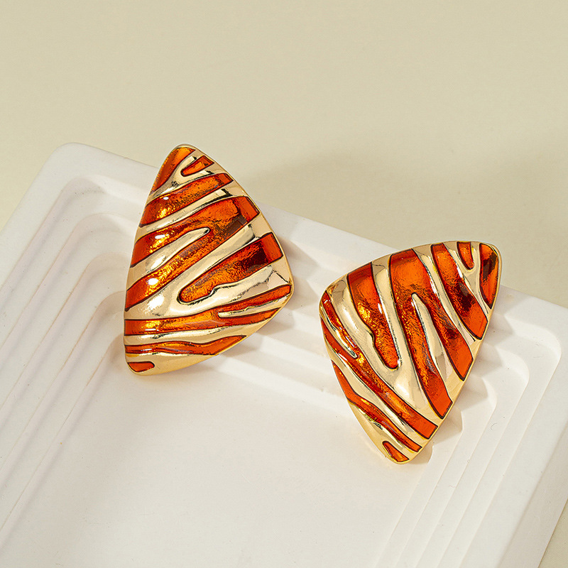 Daily Occasion 1 Pair Vintage Style Color Block Plating Alloy Ear Studs
