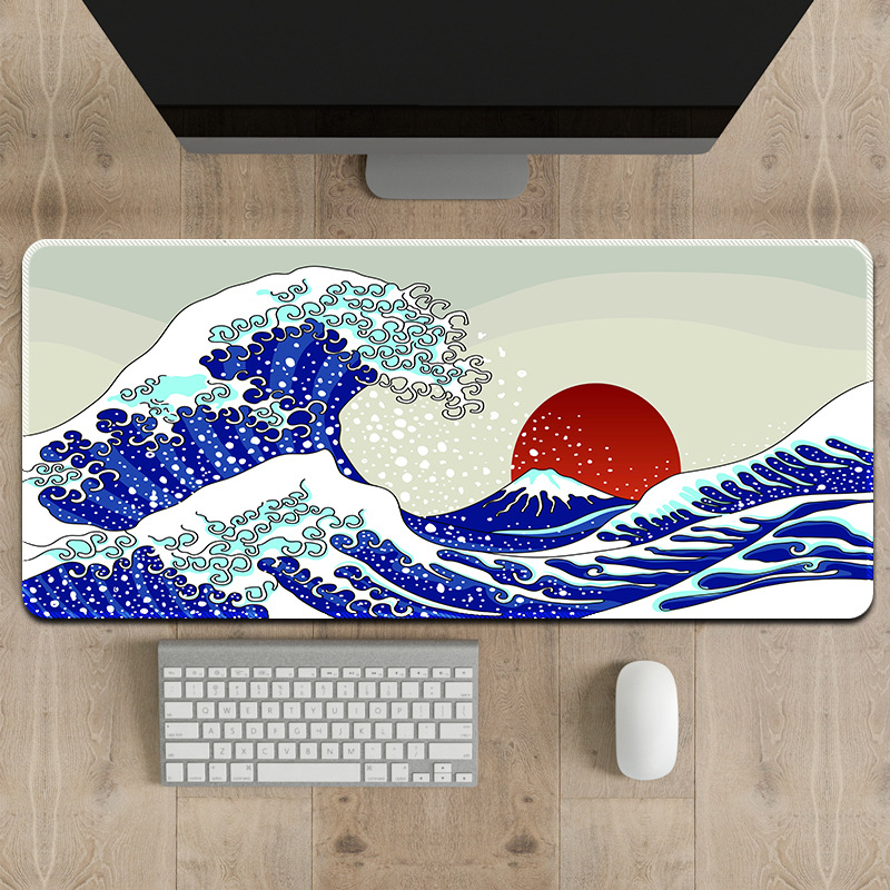 Alfombrilla japonesa Ukiyo-e con diseño de la Gran Ola