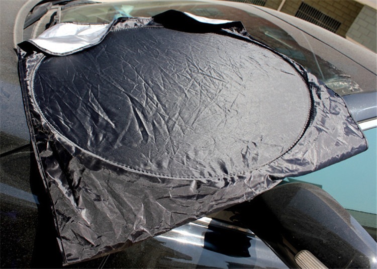 Car Heat-Insulating Sunshade Multifunctional Easy-To-Store Silver-Coated Sunshade Curtain New Type Double-Circle Sun Protection and Heat Insulation Sun Shield