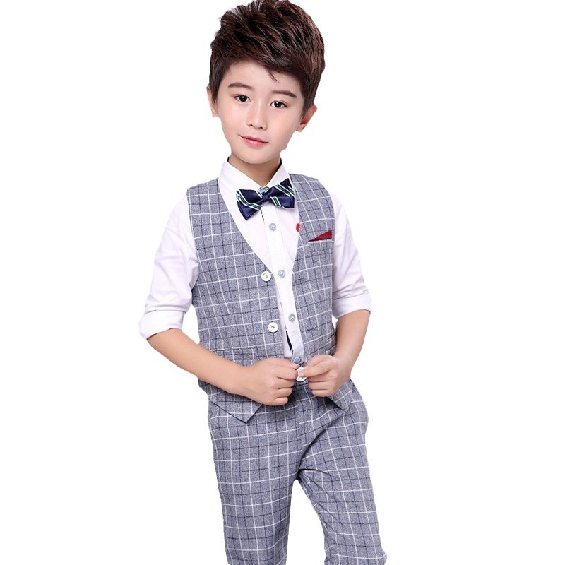 Autumn vest for boys, children's set, piano performance costume, dress 5