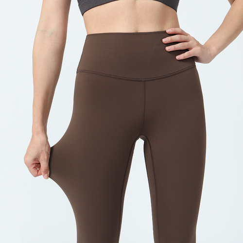 Winter and Spring New Fleece Yoga Pants, 9-inch, High-waisted Hip-lifting Fitness Running Women's Exercise Tight Pants