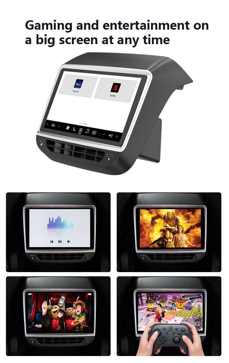 Suitable for Tesla Model Y/3 rear entertainment air conditioning control modified Android display screen QCM6125