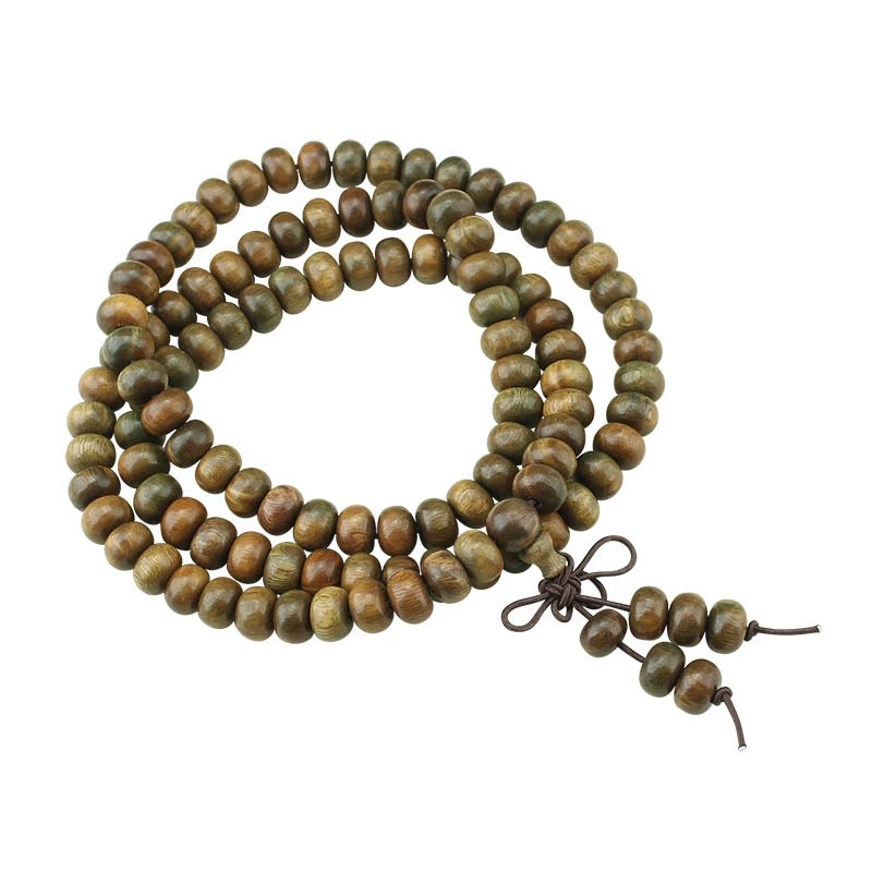 Organic rosary with round beads sandalwood for men and women, beaded bracelet, jewelry, accessory, 108 beads