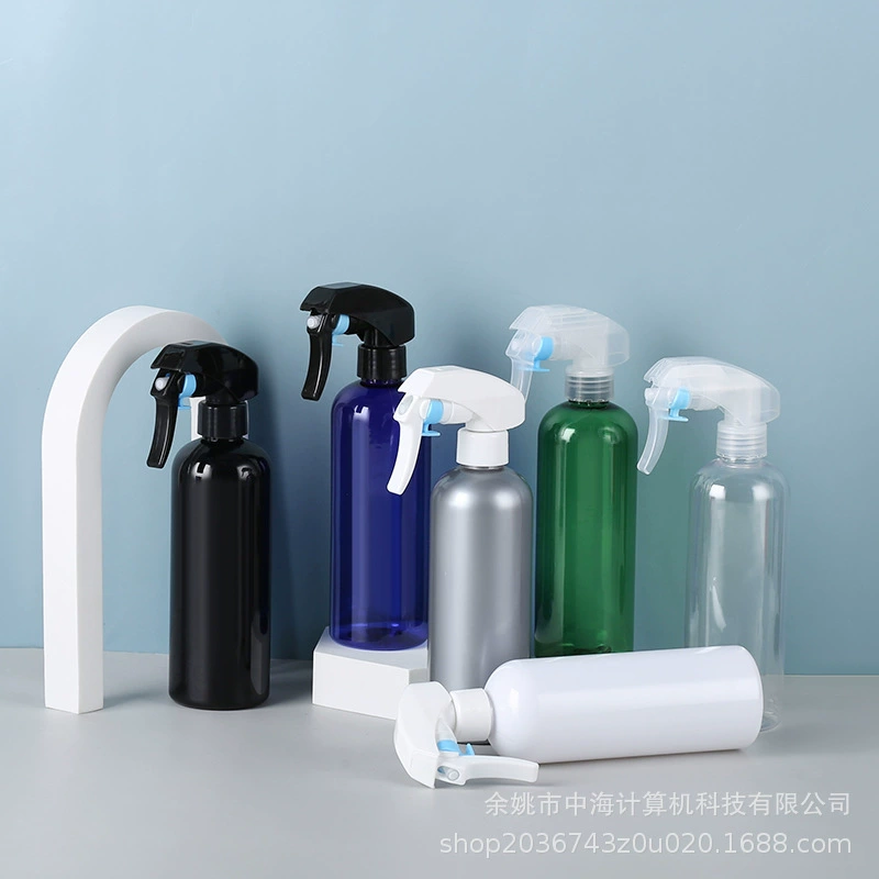 300ml круглое плечо цветок король пистолет распылитель бутылка ручной застежки тонкий туман стерилизованная бутылка для воды пластиковая бутылка для эмульсии может быть напечатана