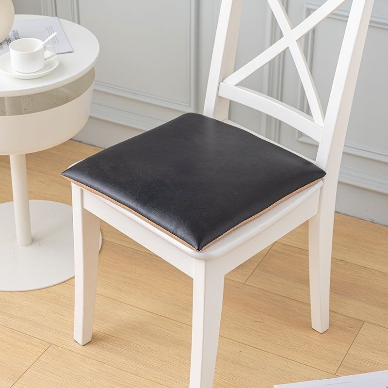 Silla de cuero impermeable, almohadilla de asiento de mesa de comedor, almohadilla de taburetes antideslizante, almohadilla de oficina para sentarse