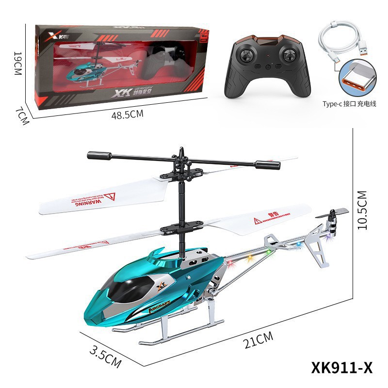 Remote Control Charging Drone with 2.4GHz Helicopter Hovering Anti-Fall Electric Lighting Boy's Street Stall Toy