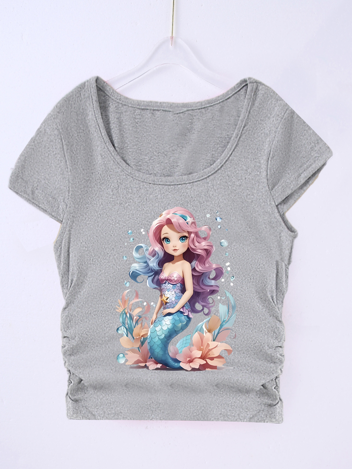 머메이드 그레이 티셔츠
