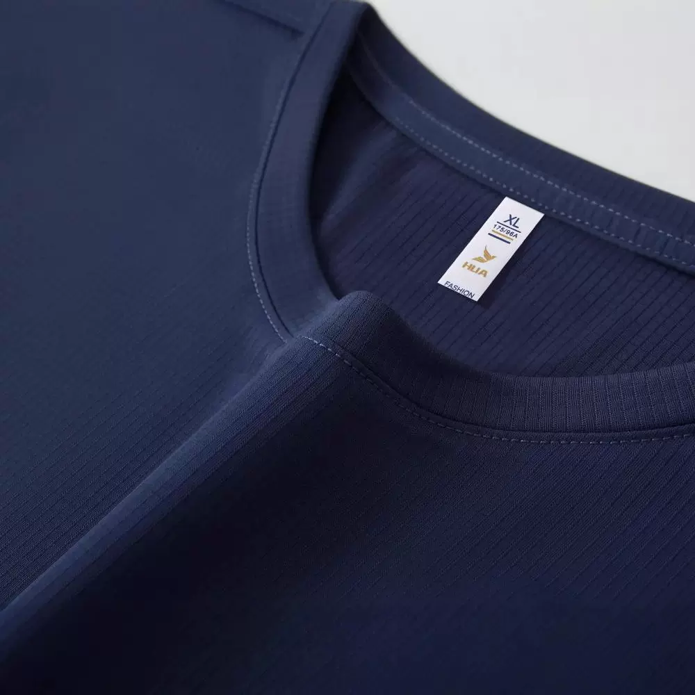 GRS再生冰丝料透气t恤7A抗菌速干圆领衫订制运动休闲短袖POLO衫