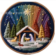 跨境DIY Nativity Embroidery Set耶稣诞生刺绣套装