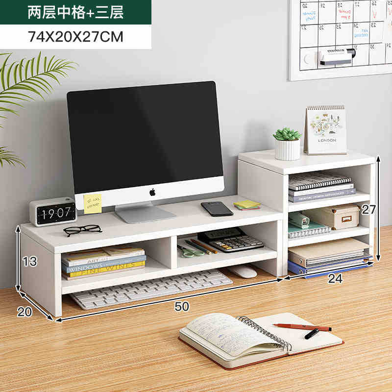 Soporte de la computadora soporte del monitor pad base escritorio almacenamiento estante Escritorio