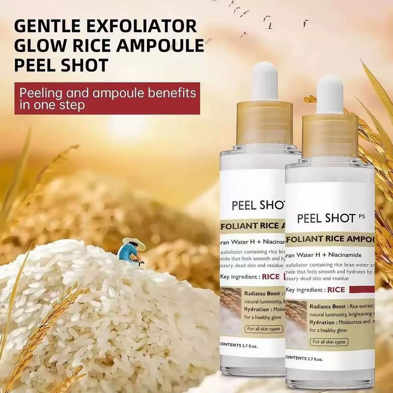 跨境出口PEEL Shot exfoliant rice ampoule大米去角质面部精华液|undefined