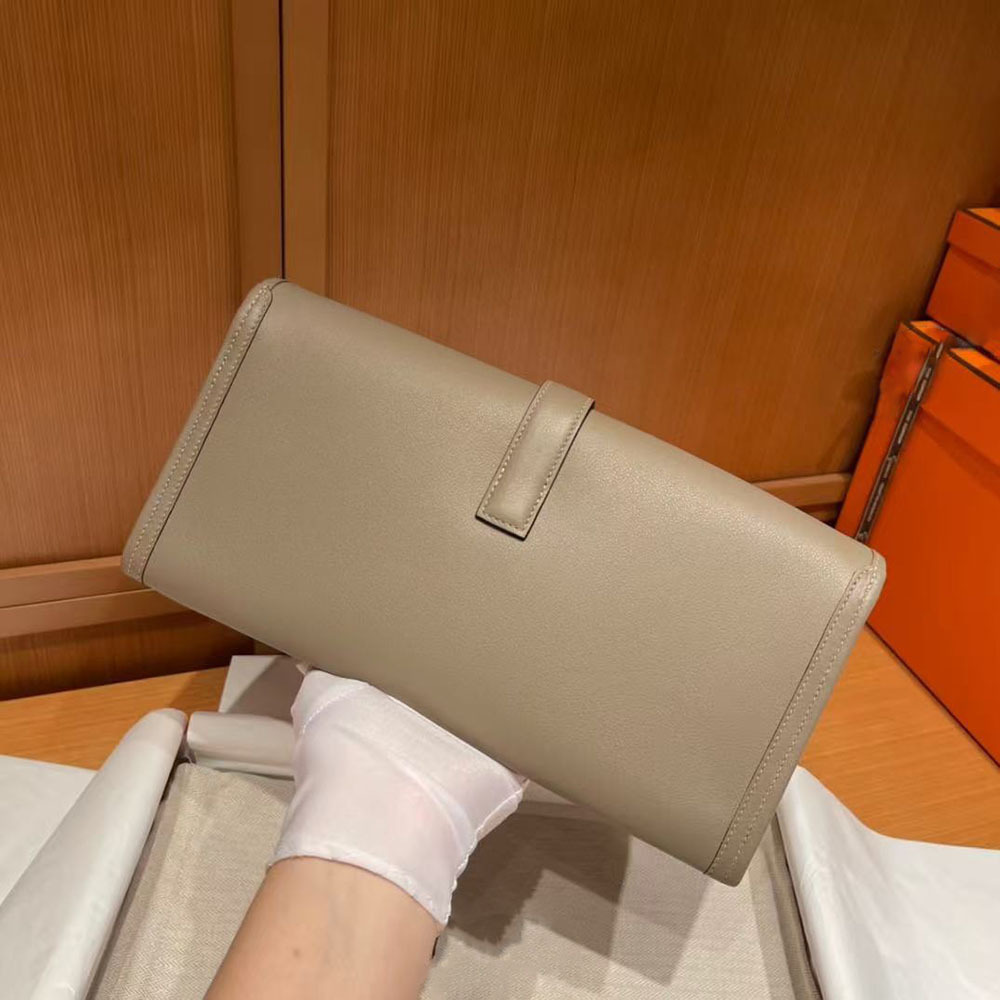 Fashion Trendy Evening Bag New Semi-Handmade Wax Thread Swift Cowhide Flap Simple Women's Clutch Genuine Leather - Thumbnail 7
