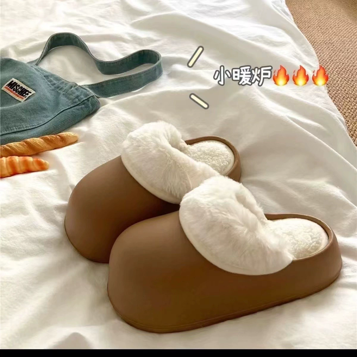 Водонепроницаемые тапочки женские новые осенние и зимние съемные дома нескользящие в помещении