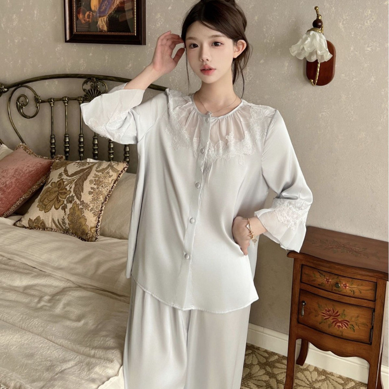 French New Spring Long-Sleeved Trousers Designer Women's Sweet, Noble and Light Luxury Wearable Home Wear Suit French New Spring Long-Sleeved Trousers Designer Women's Sweet, Noble and Light Luxury Wearable Home Wear Suit