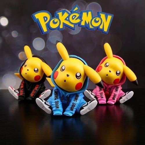 Pokemon Pokémon trendy clothing camouflage clothing sitting Pikachu Pokémon anime hand model ornaments