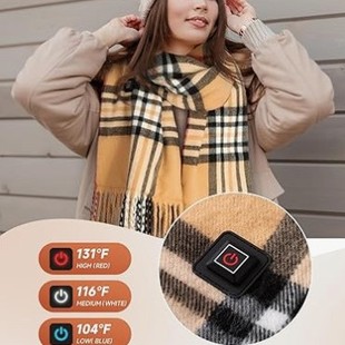 Heated Scarf for Imitation Velvet Heating Scarf Pure Color Smart Electric Heating Scarf for Men and Women New Heated Scarf