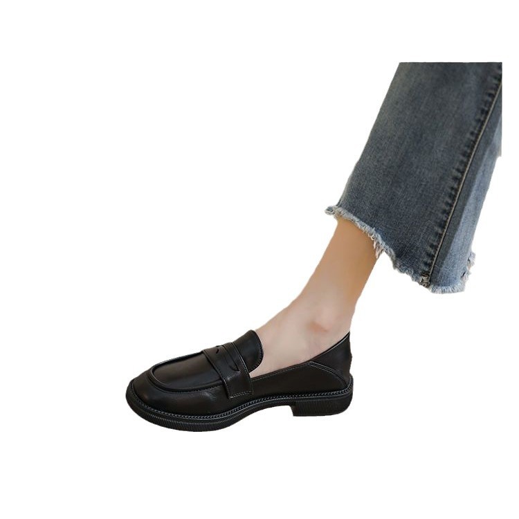 Red celebridad 2024 otoño nuevo estilo británico de moda femenina temperamento casual cómodo Lefour zapatos suaves suaves