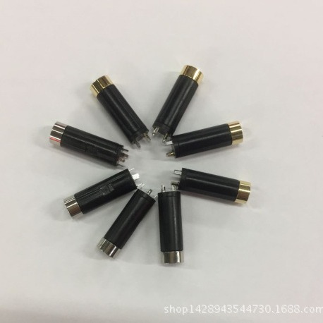 3.5四级塑料母座音频镀镍 镀金母座 厂家直供大量现货供应